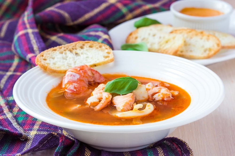 Spicy Killer Shrimp Soup With Crusty Bread