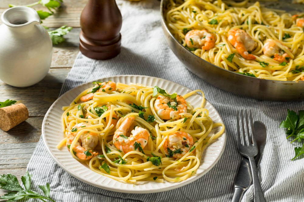 garlic shrimp spaghetti