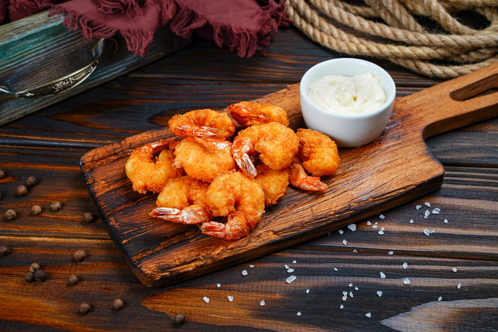 Crispy Panko Fried Shrimp served with mayo