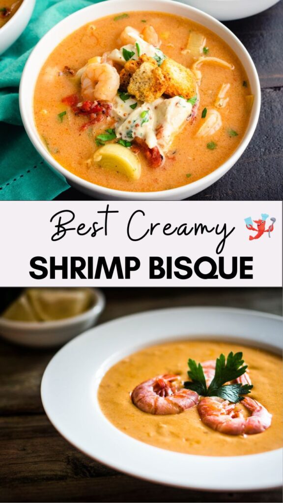 shrimp bisque with crusty bread