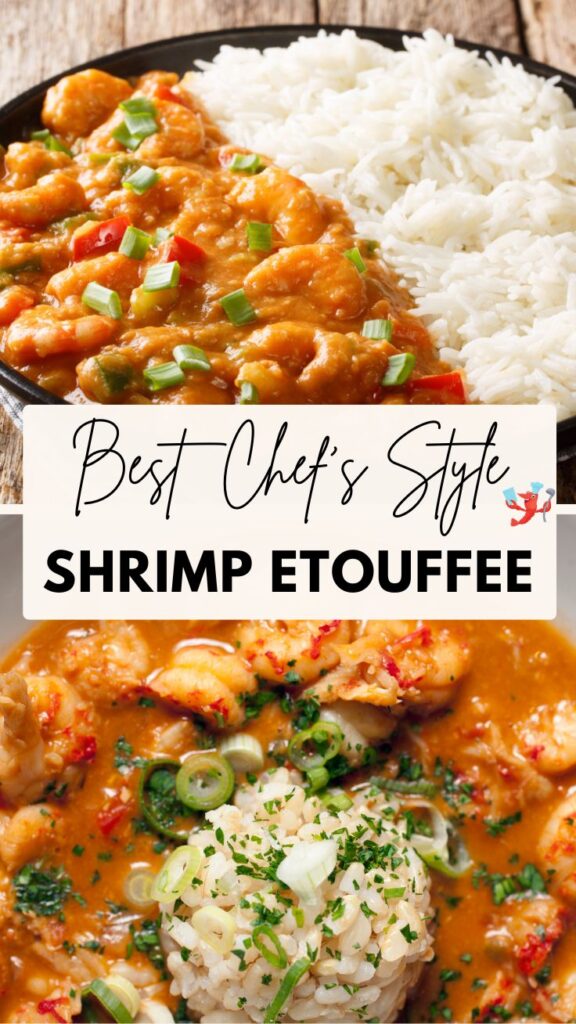 shrimp etouffee served over white rice