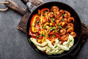 Shrimp Fajitas - Best One Pan Skillet Fajita