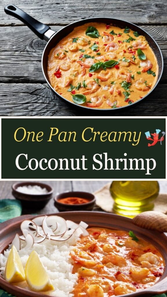 Creamy Coconut Shrimp One Skillet