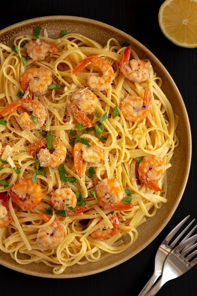 garlic shrimp linguine