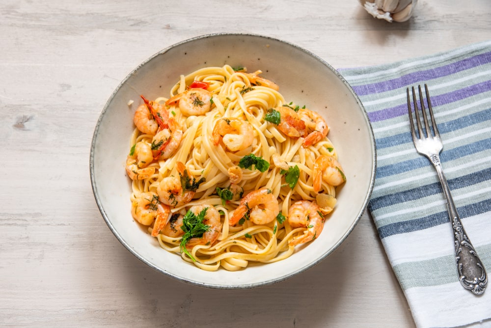 shrimp linguine alfredo