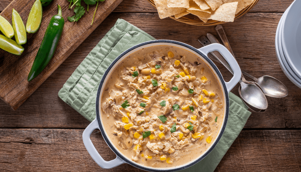 One Pot Crockpot White Chicken Chili