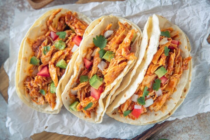 Best Crockpot Shredded Chicken Tacos