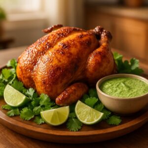 Peruvian Chicken with Green Sauce: Easy Grilled Chicken Dinner Idea