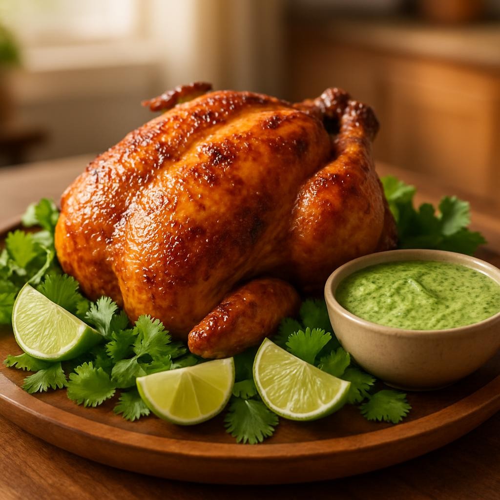 Peruvian Chicken with Green Sauce