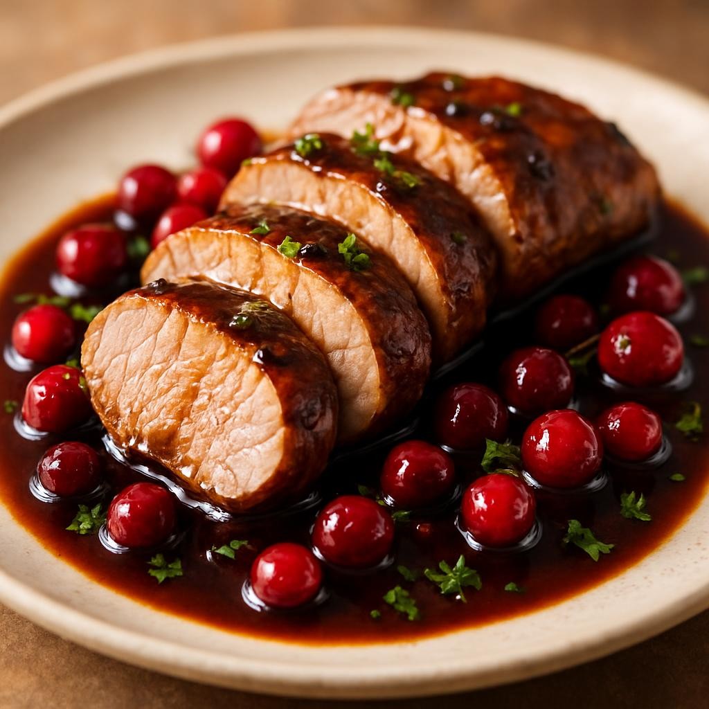 Pork Tenderloin With Balsamic Cranberry Sauce