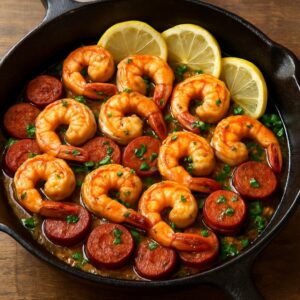 Skillet Garlic Butter Shrimp and Sausage – A One-Pan Wonder