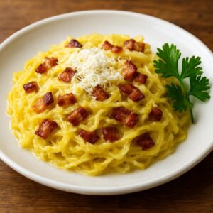 Spaghetti Squash Carbonara – A Low-Carb Twist on Classic Comfort