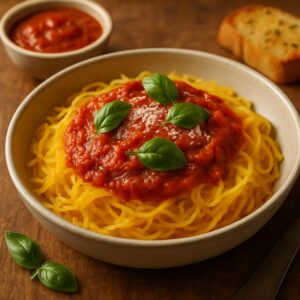 Spaghetti Squash Marinara: Your New Favorite Chicken Parm Twist