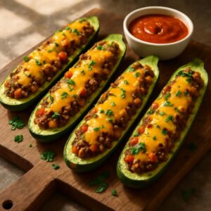 Stuffed Zucchini Boats: Delicious Low Carb Baking Recipe