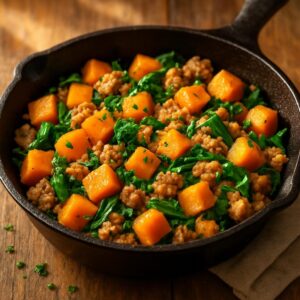 Turkey Butternut Squash Skillet: Clean Eating Made Easy