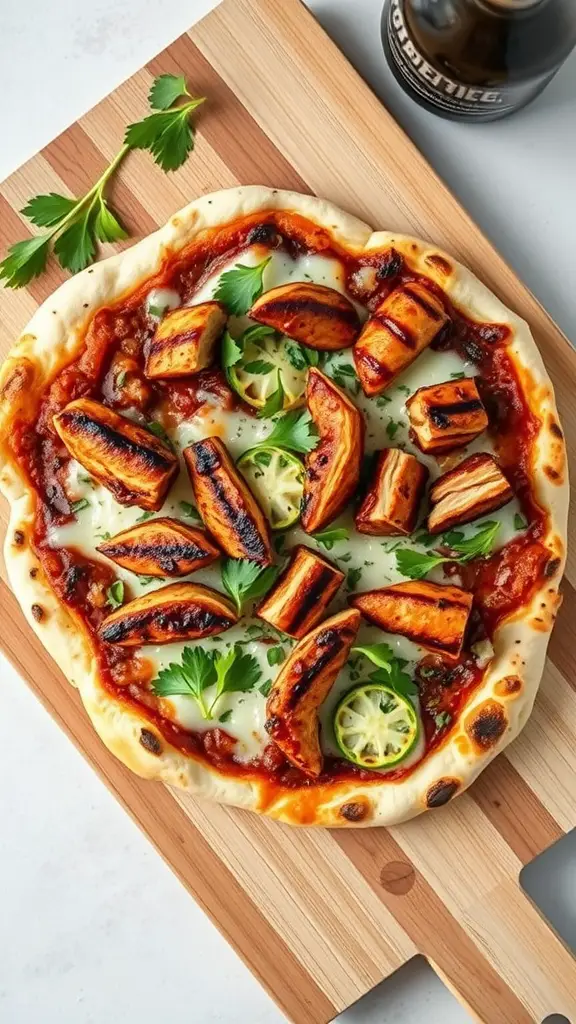 BBQ Chicken Pizza with Fresh Herbs