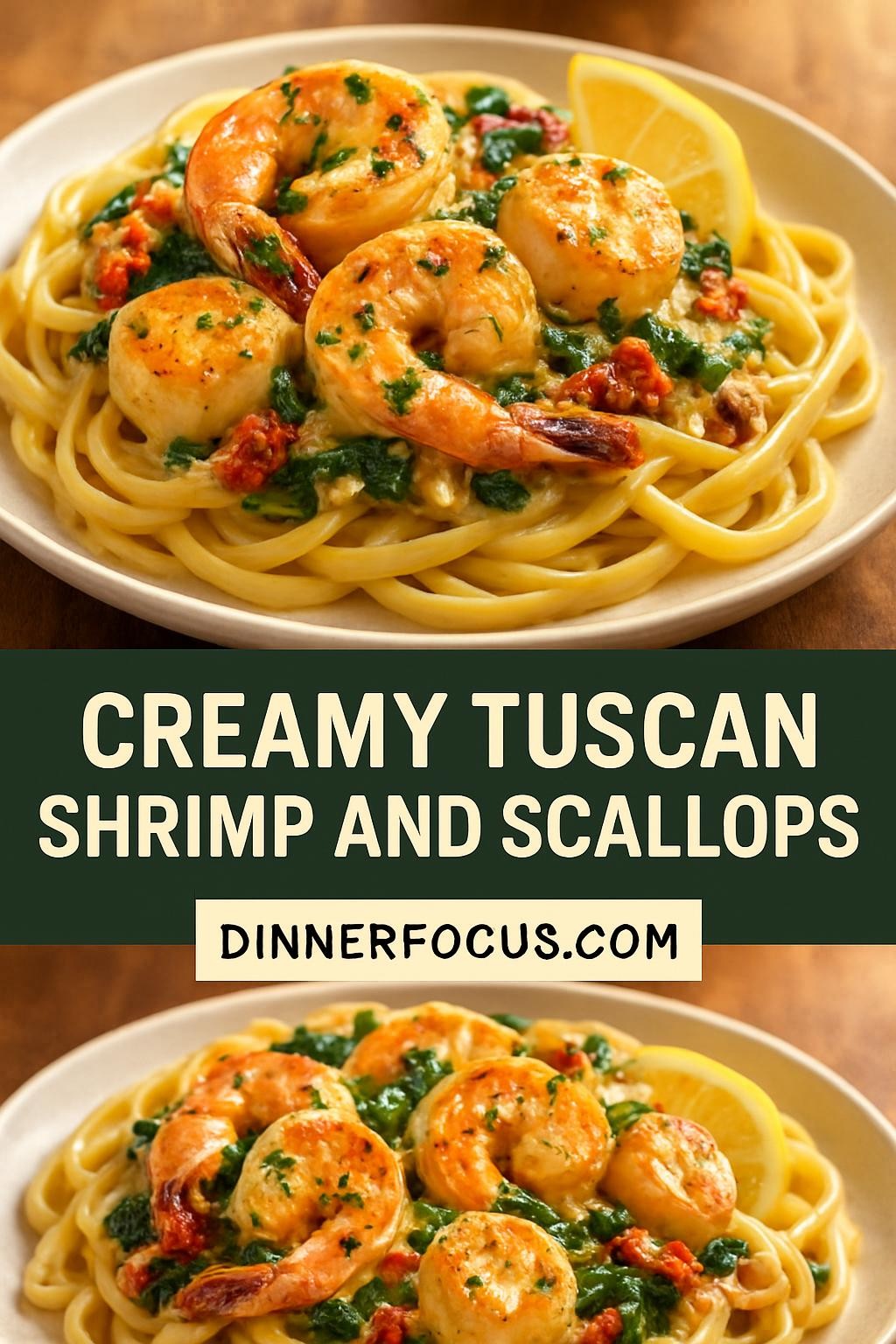 Creamy Tuscan Shrimp and Scallops