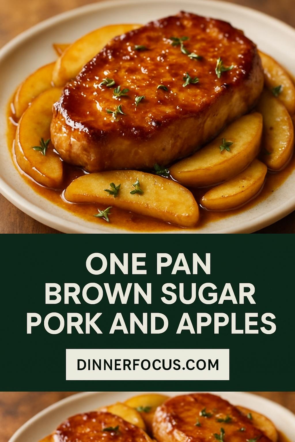One Pan Brown Sugar Pork and Apples