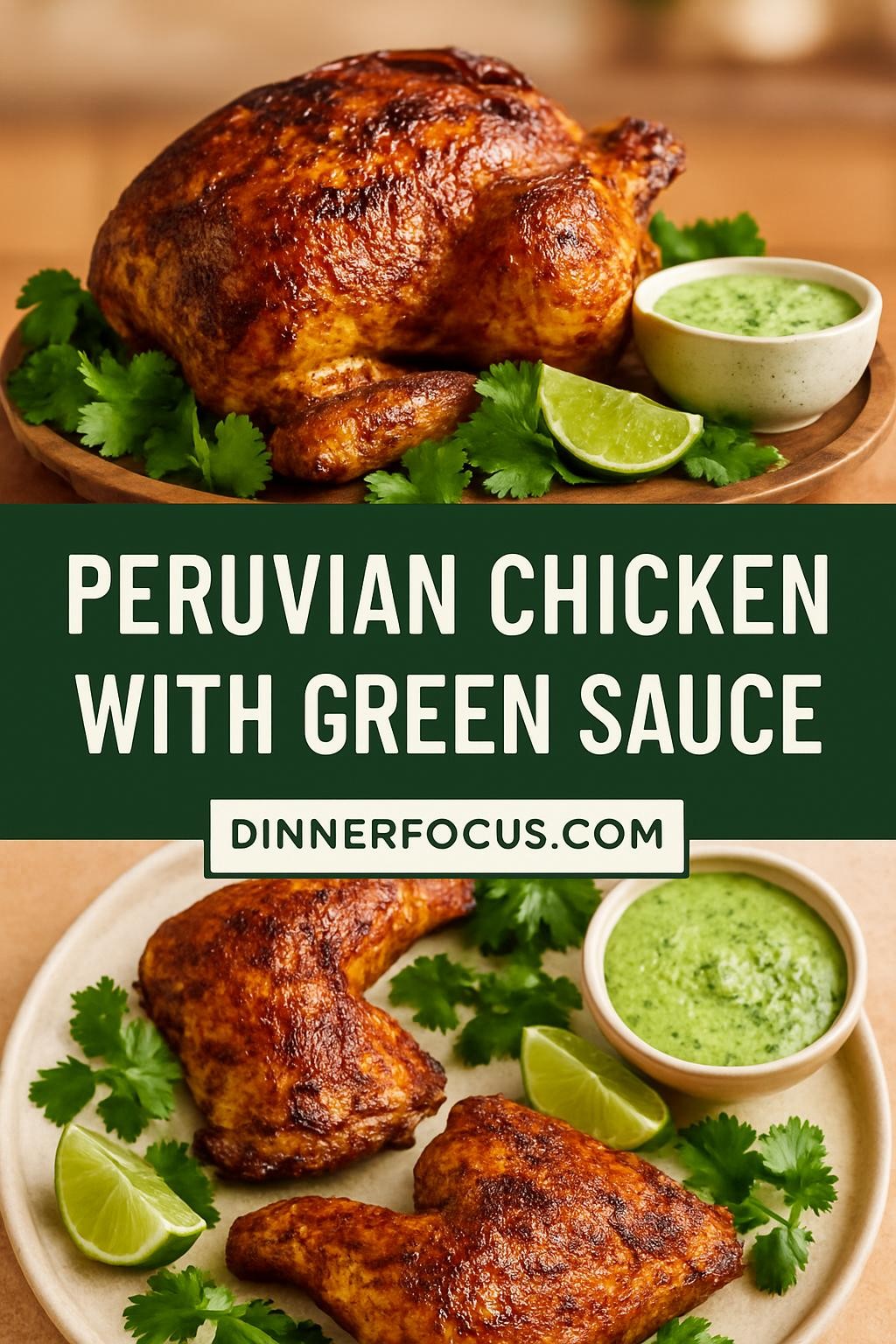 Peruvian Chicken with Green Sauce