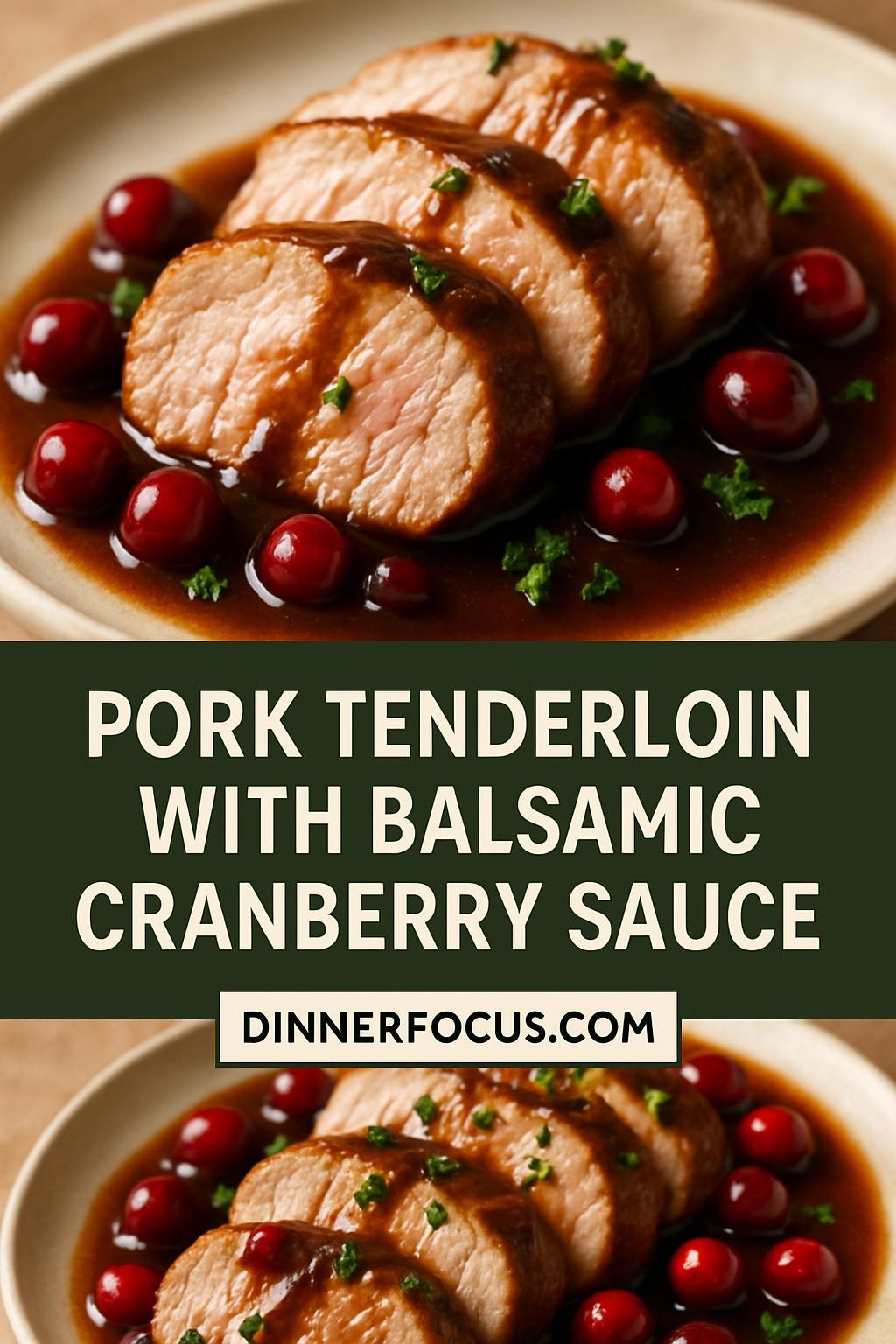 Pork Tenderloin With Balsamic Cranberry Sauce