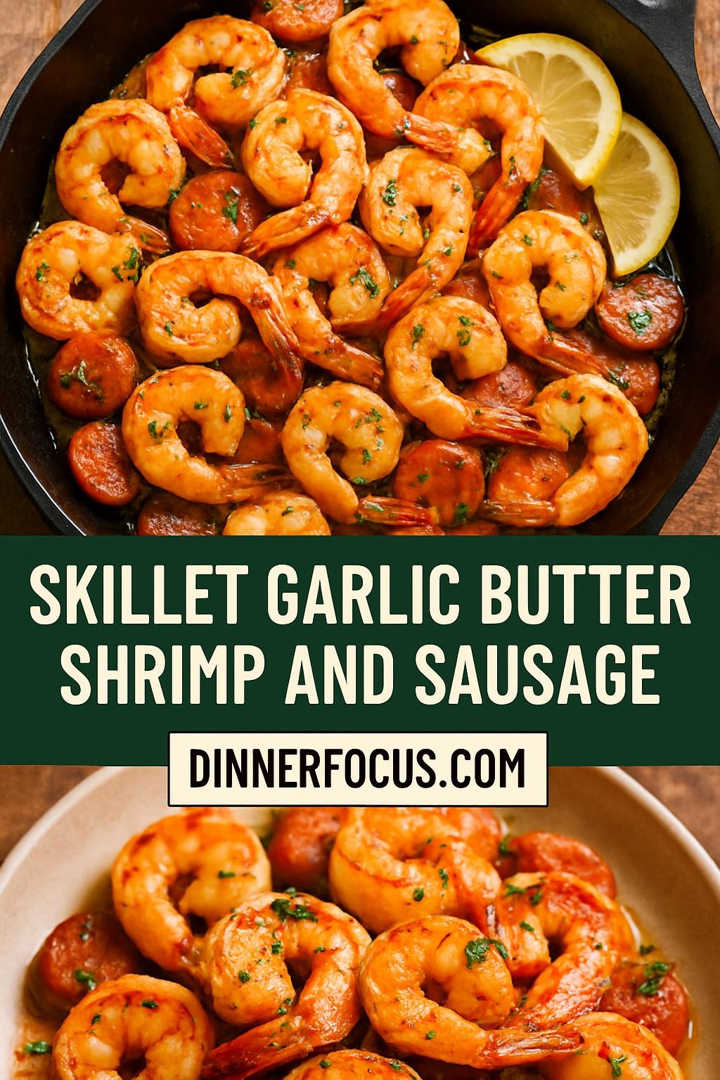 Skillet Garlic Butter Shrimp and Sausage