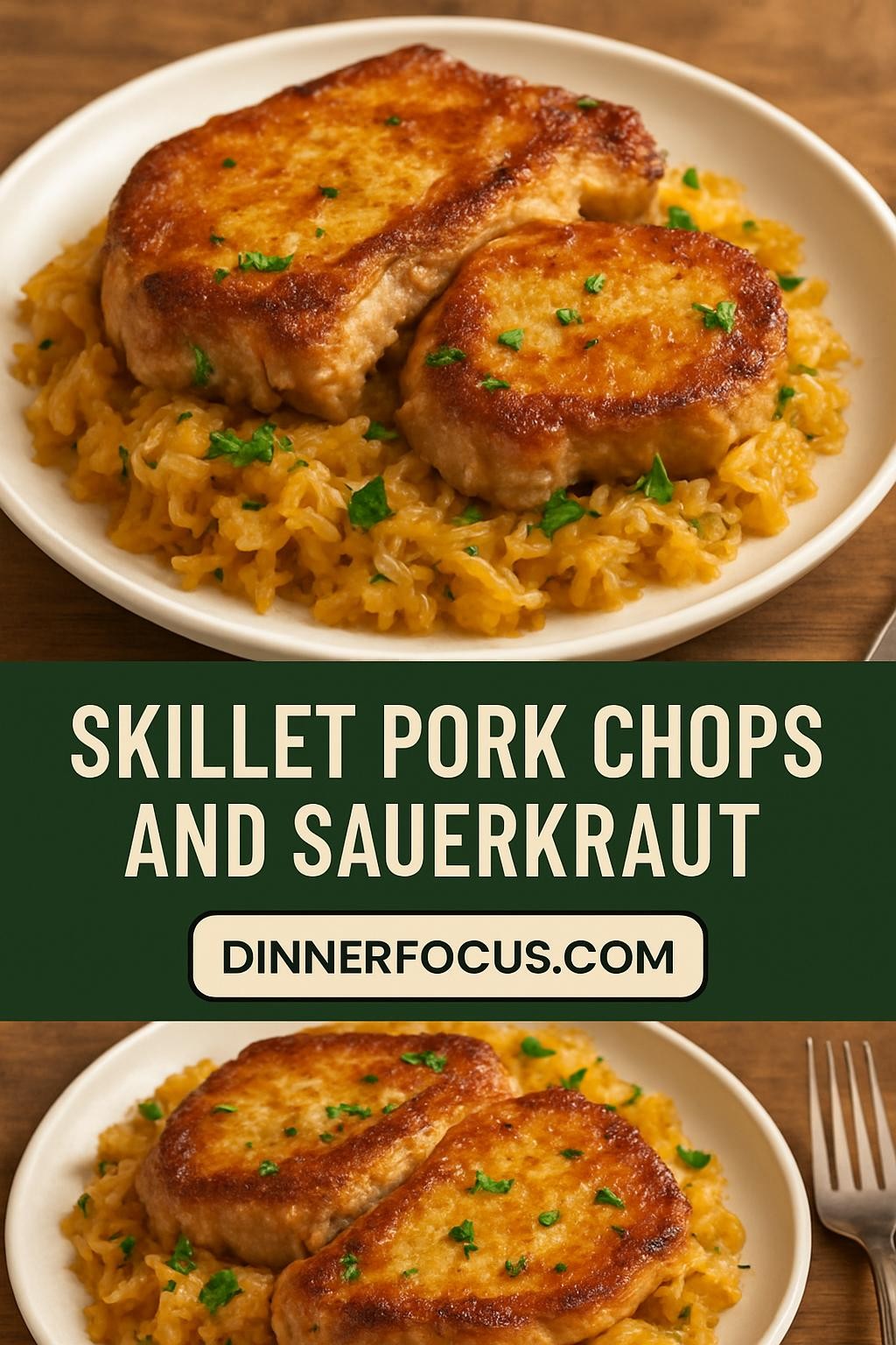 Skillet Pork Chops and Sauerkraut