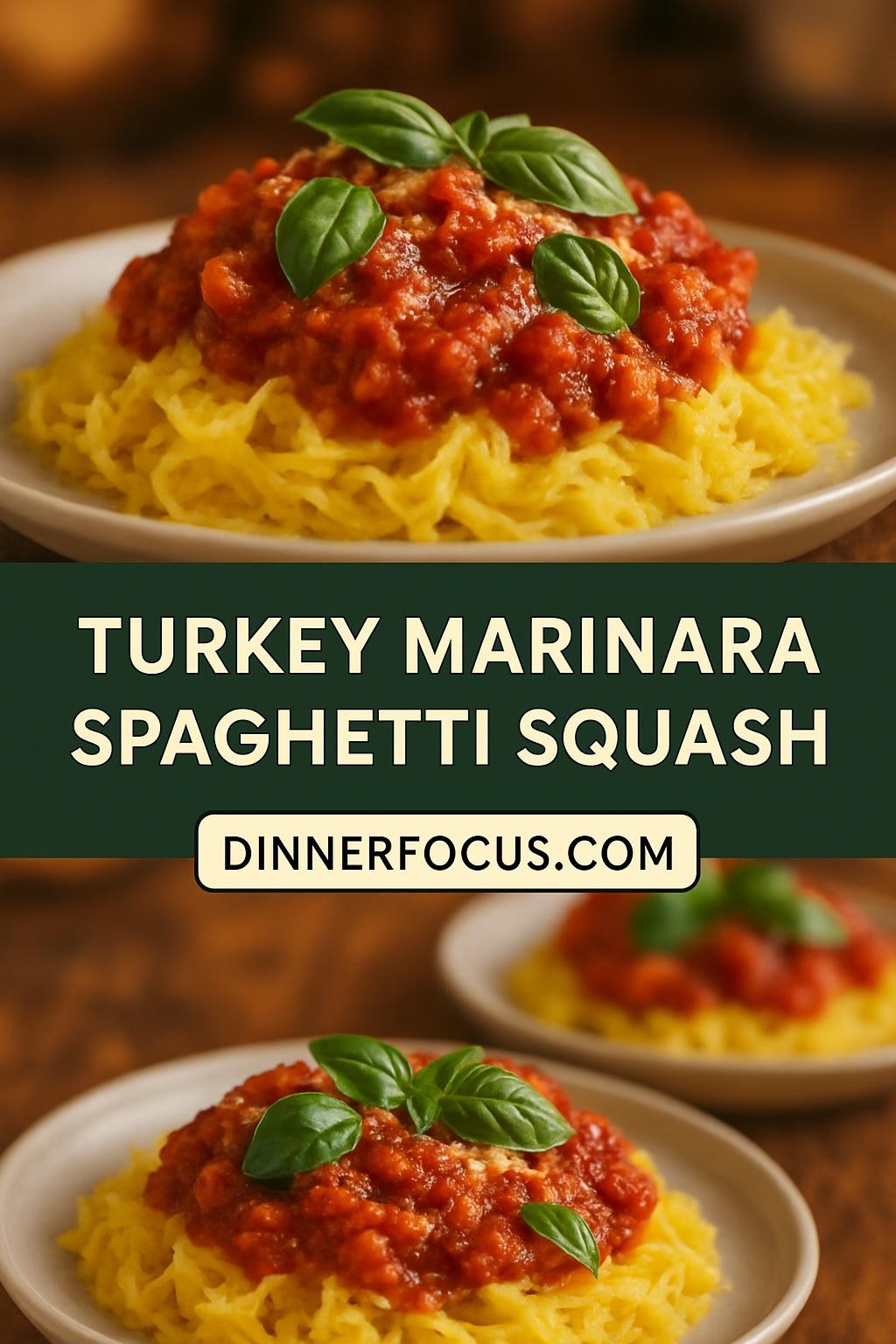 Turkey Marinara Spaghetti Squash