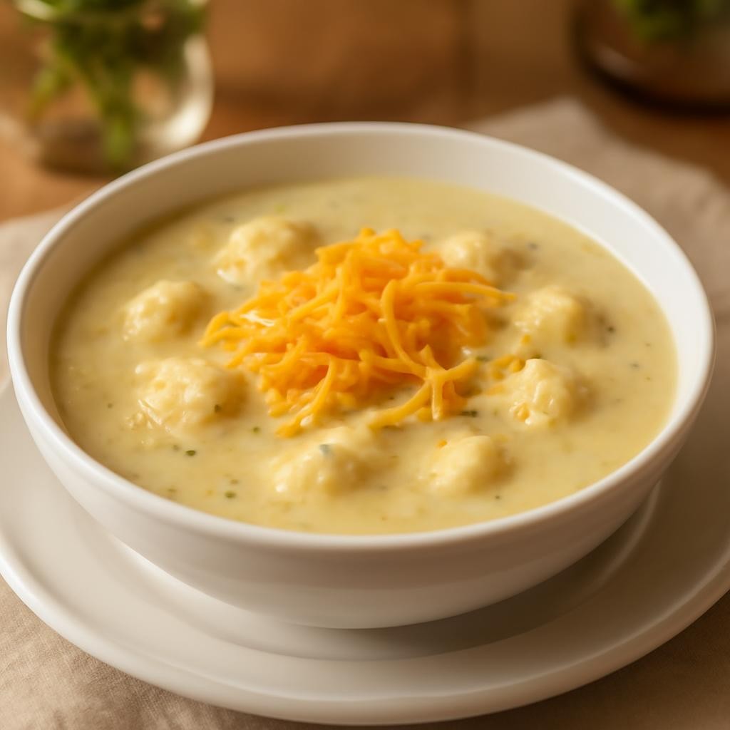 Cheesy Cauliflower Soup