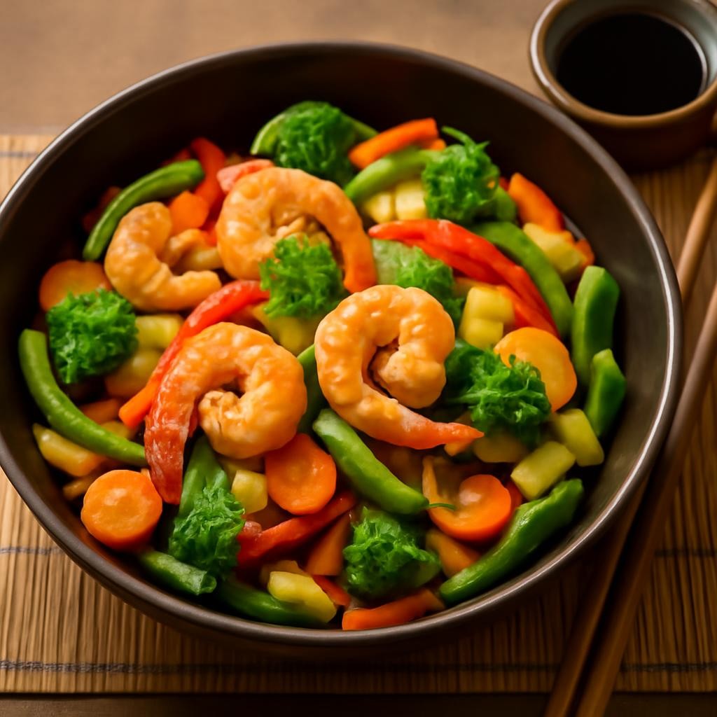 Garlic Shrimp Stir Fry