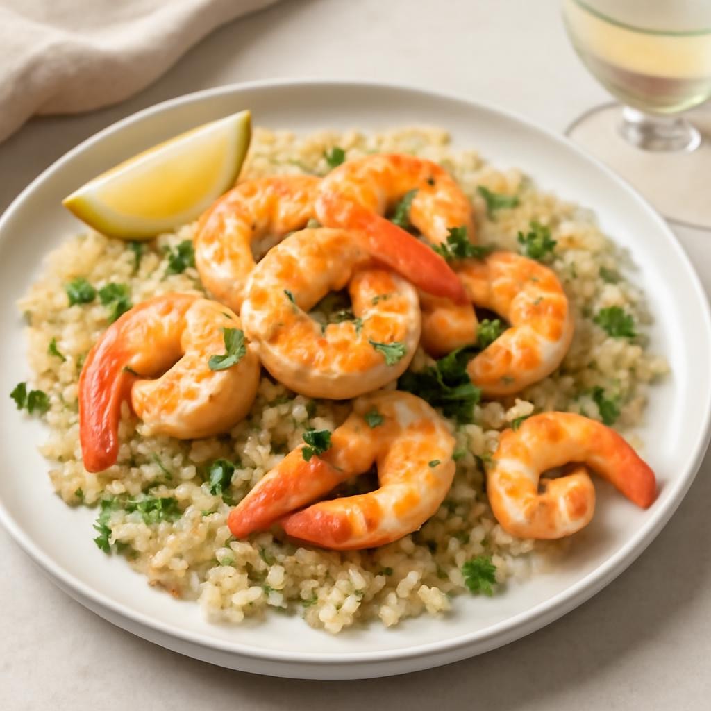 Garlic Shrimp with Quinoa