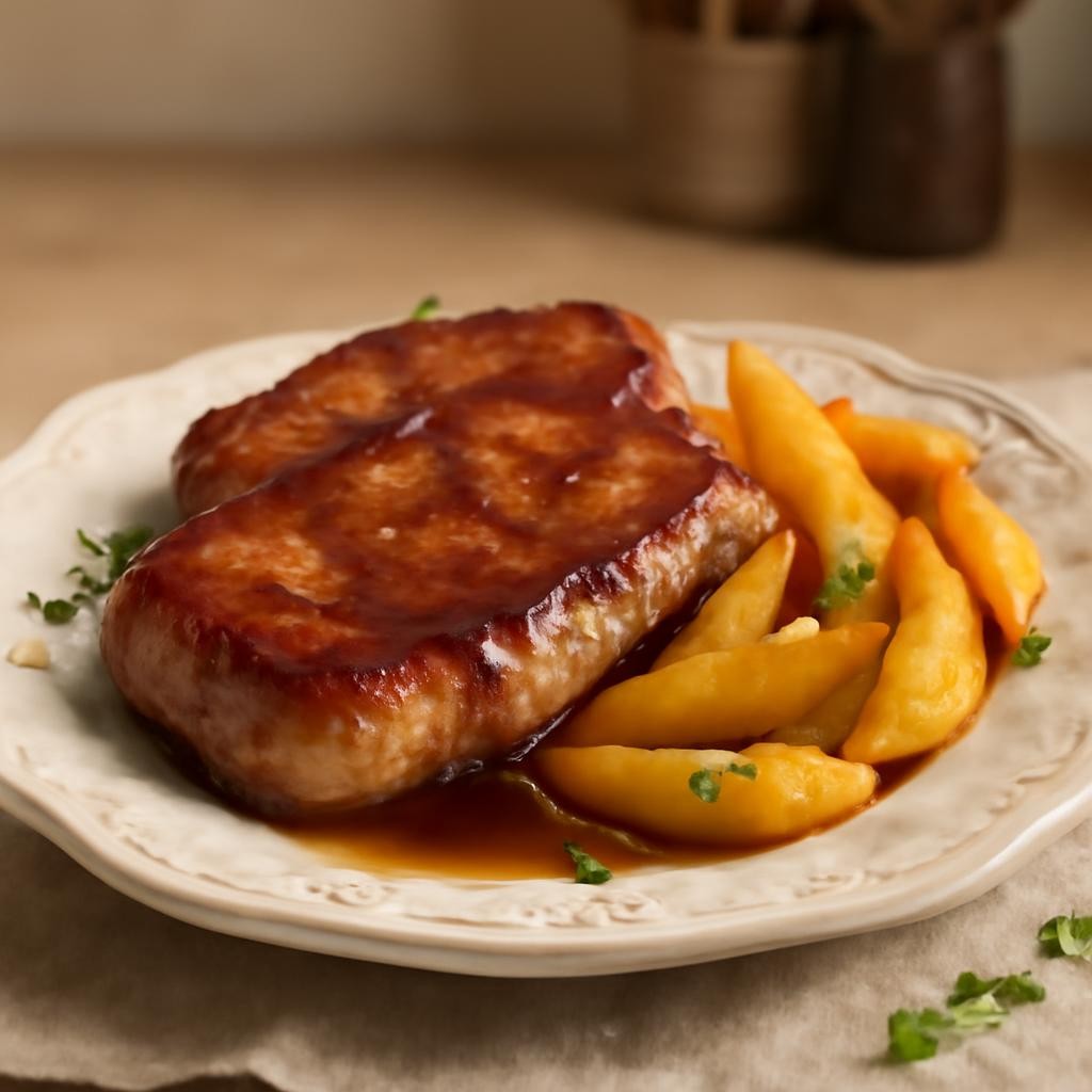 One Pan Brown Sugar Pork and Apples