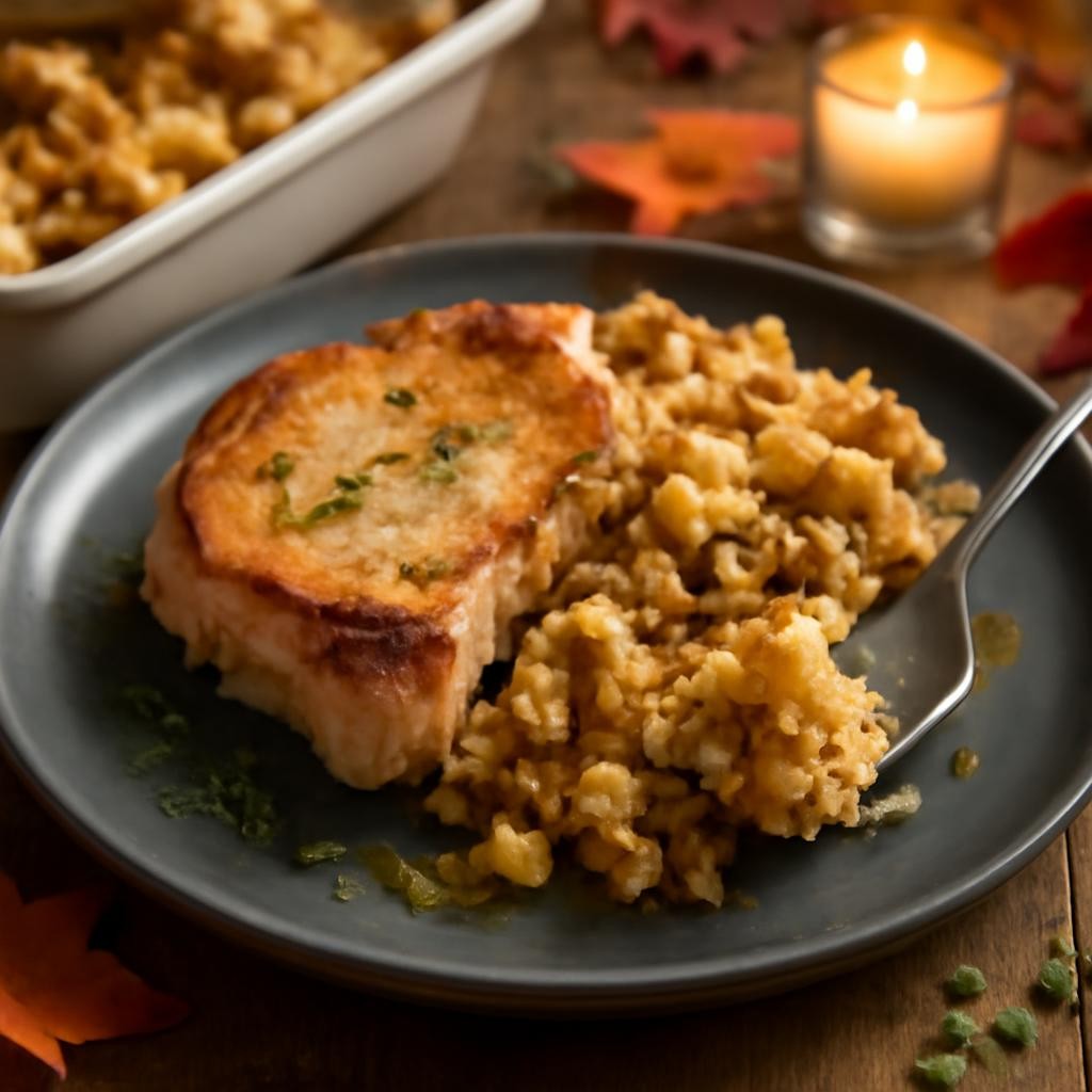 Pork Chop and Stuffing Casserole