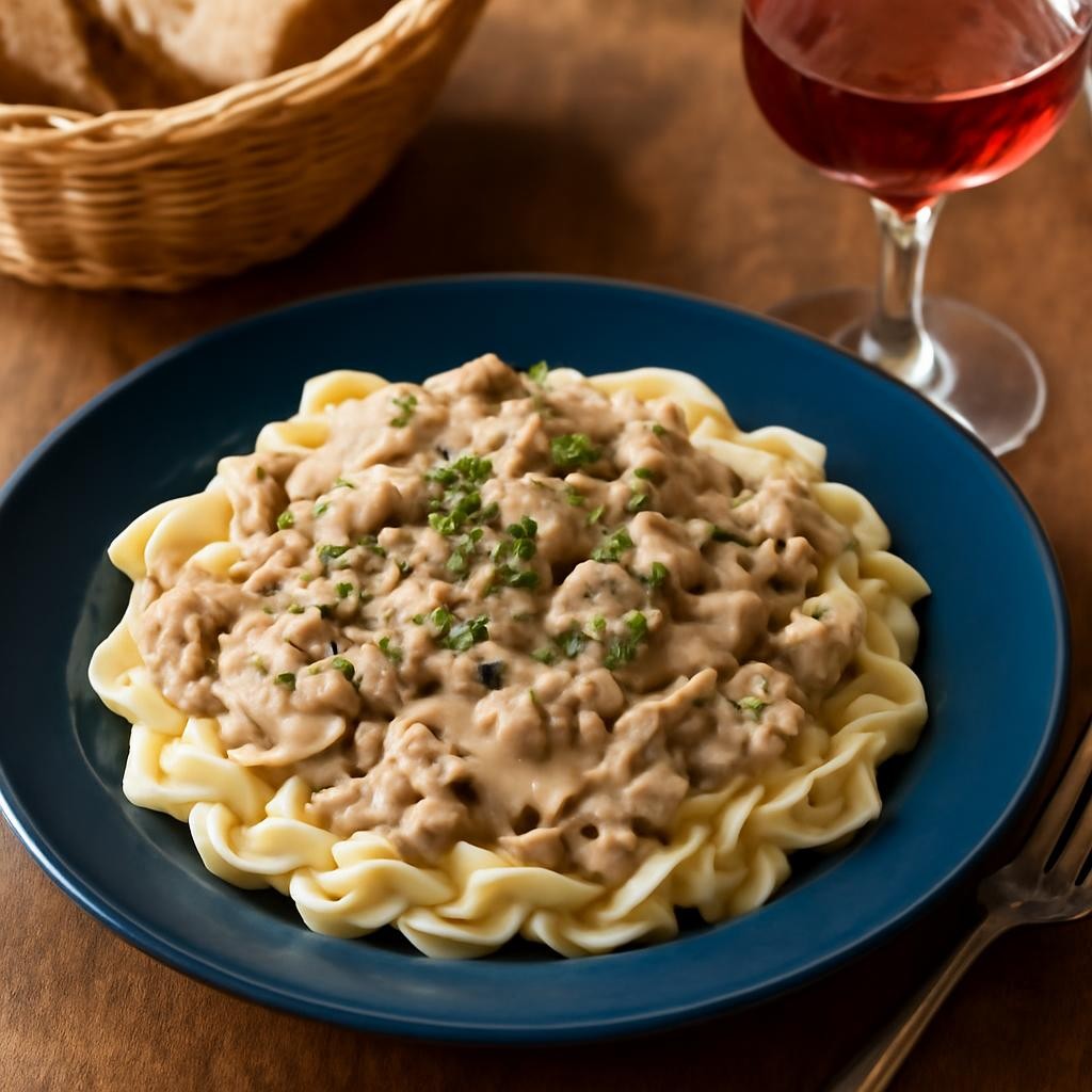 ground turkey stroganoff recipe