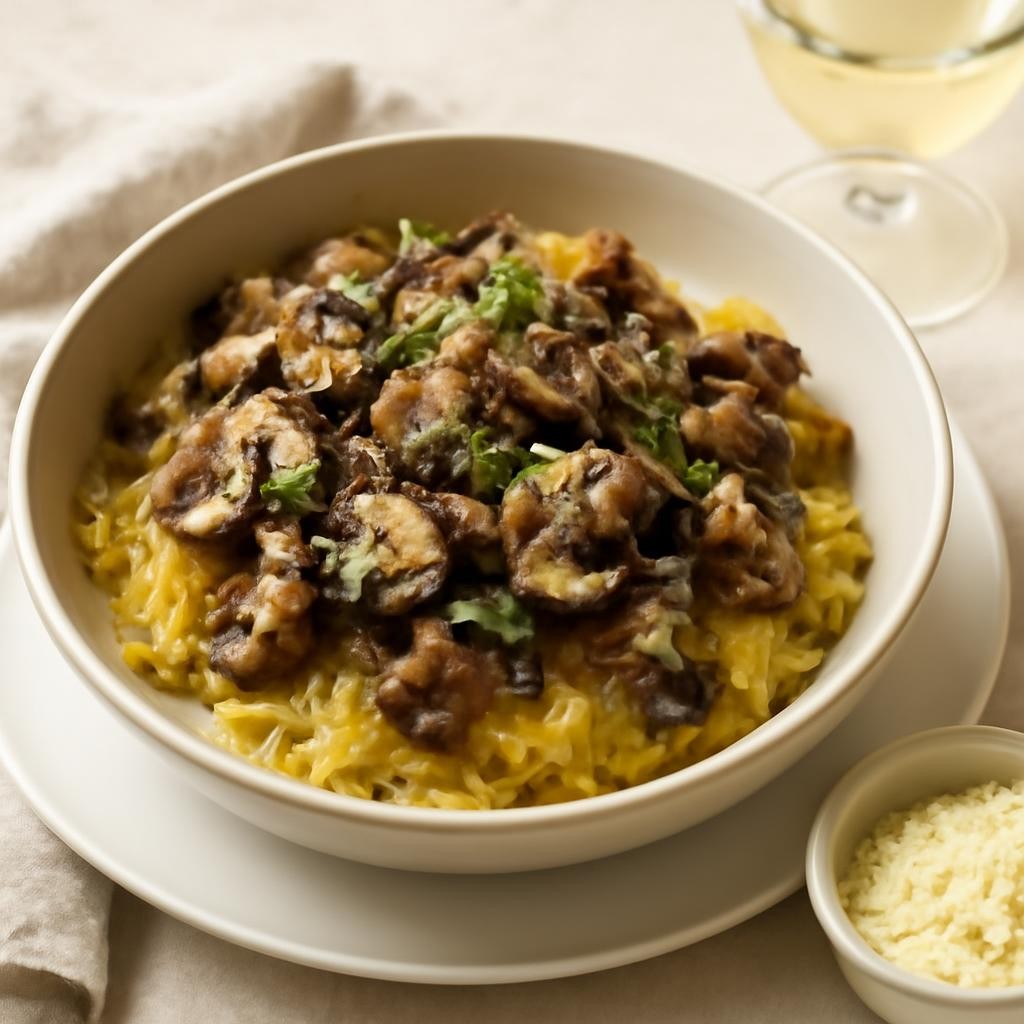 mushroom spaghetti squash recipe