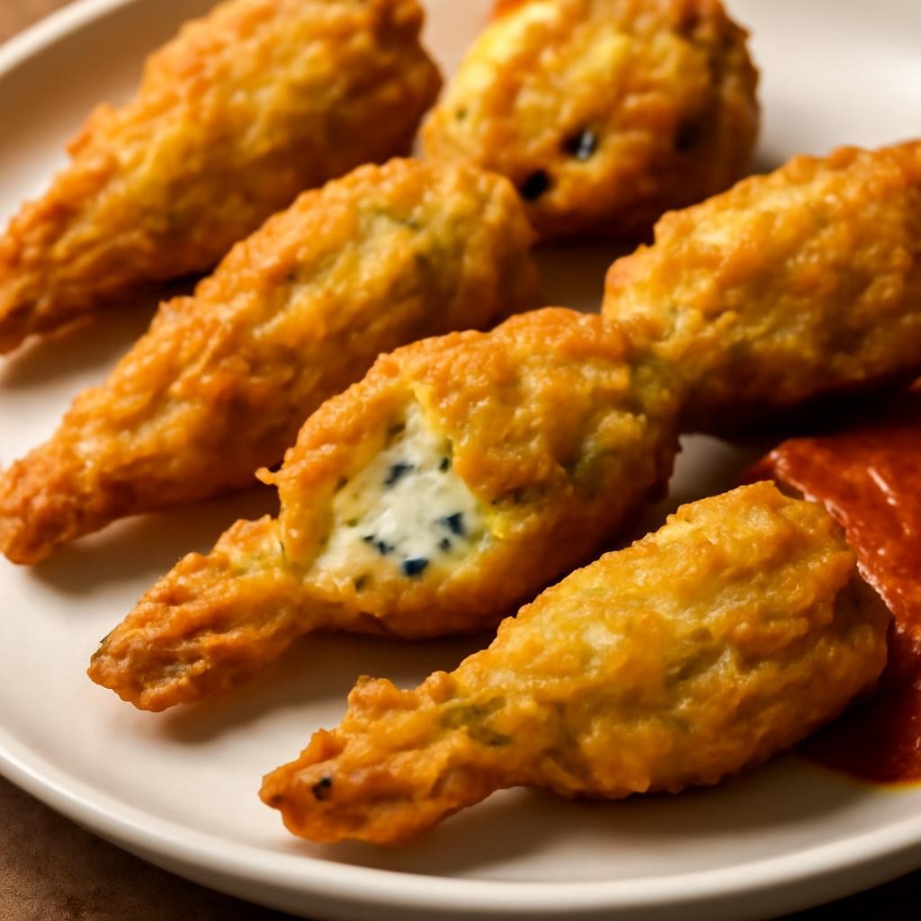 Air Fried Stuffed Zucchini Flowers