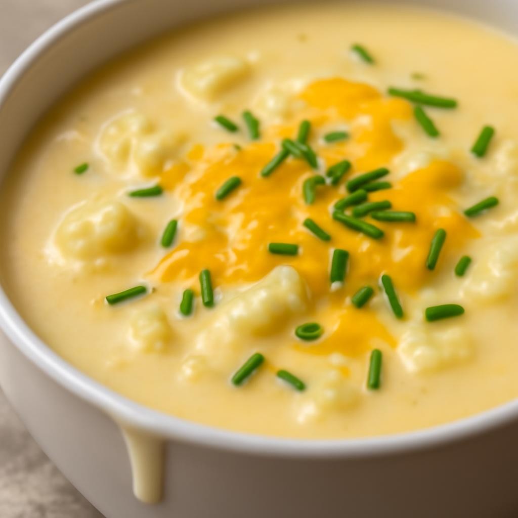 Cheesy Cauliflower Soup