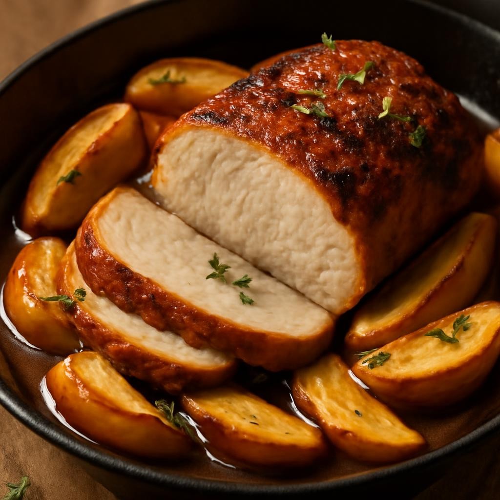 Roast Pork Loin with Apples