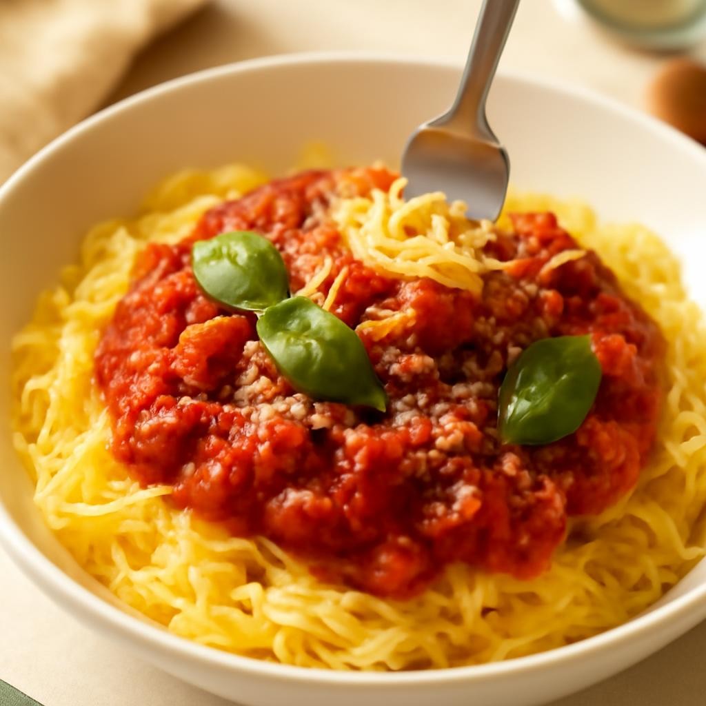 Turkey Marinara Spaghetti Squash