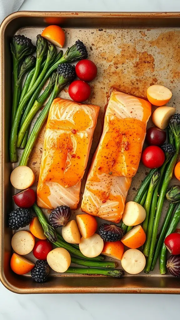 One-Pan Salmon and Veggies