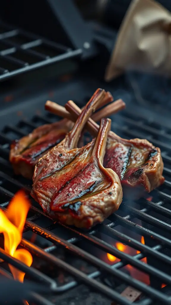 Grilled lamb chops with smoky paprika seasoning