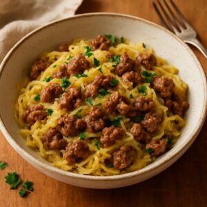 Spaghetti Squash and Italian Sausage: A Low-Carb Comfort Bowl