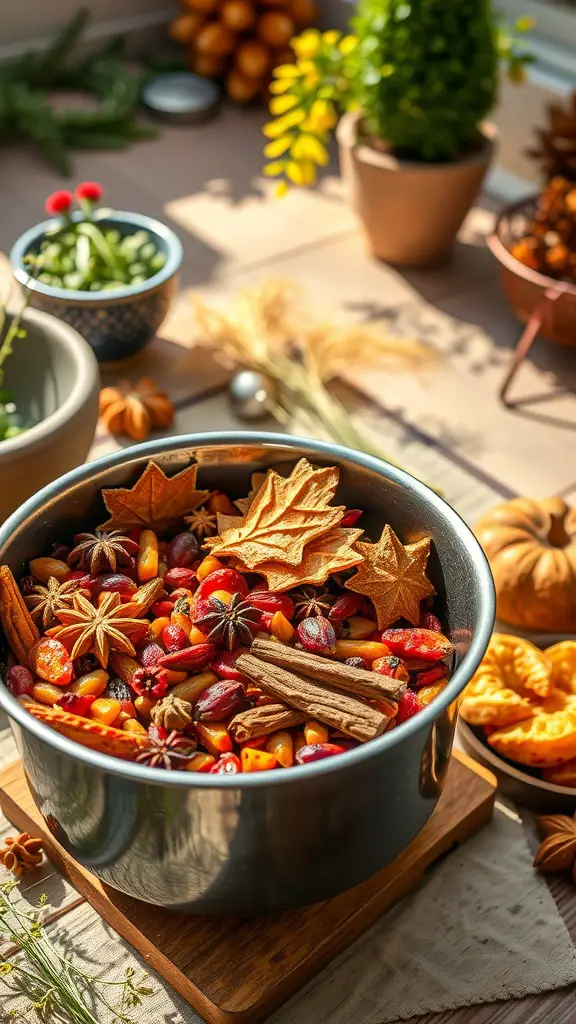 A pot with spices and fruit for a summer simmer pot recipe