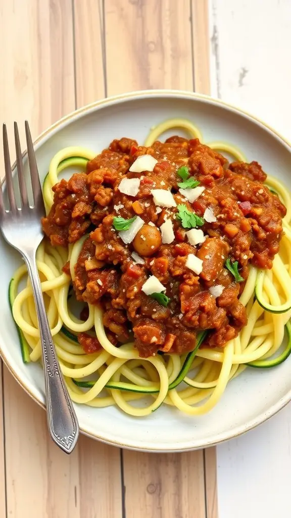 Zucchini Noodle Turkey Bolognese