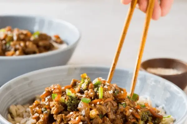 Ground Turkey Teriyaki Rice Bowl