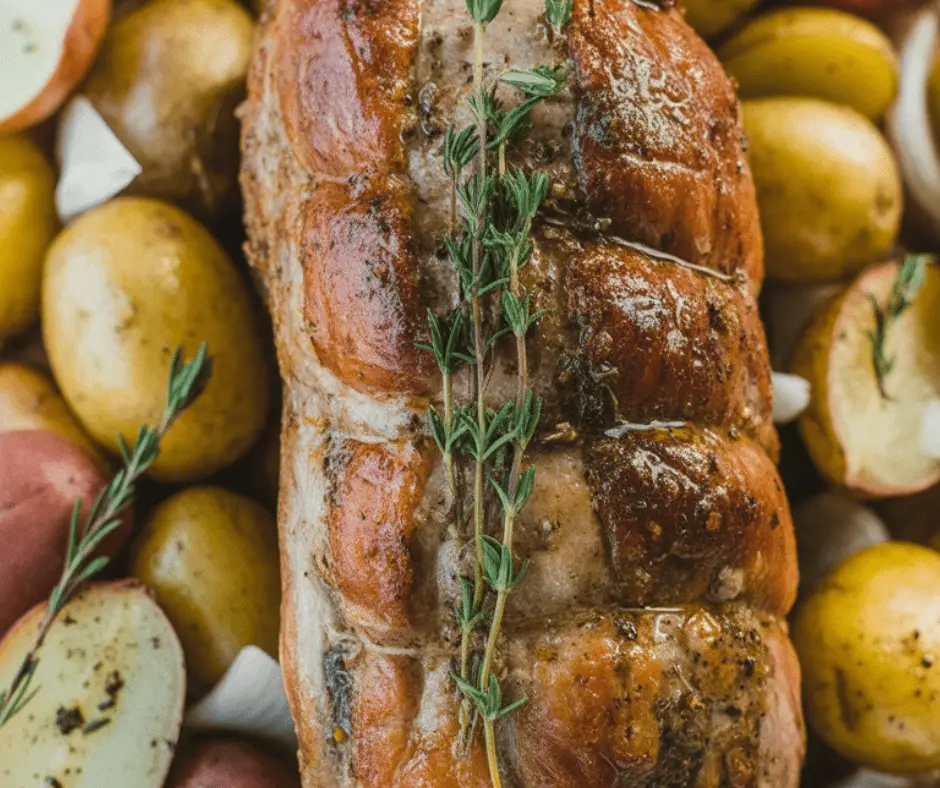 Roast Bone-In Pork Loin With Potatoes