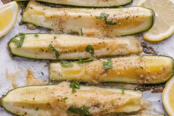 Roasted Garlic Parmesan Zucchini Roasted Garlic Parmesan Zucchini