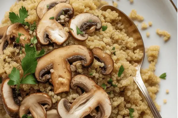 best Garlic Mushroom Quinoa
