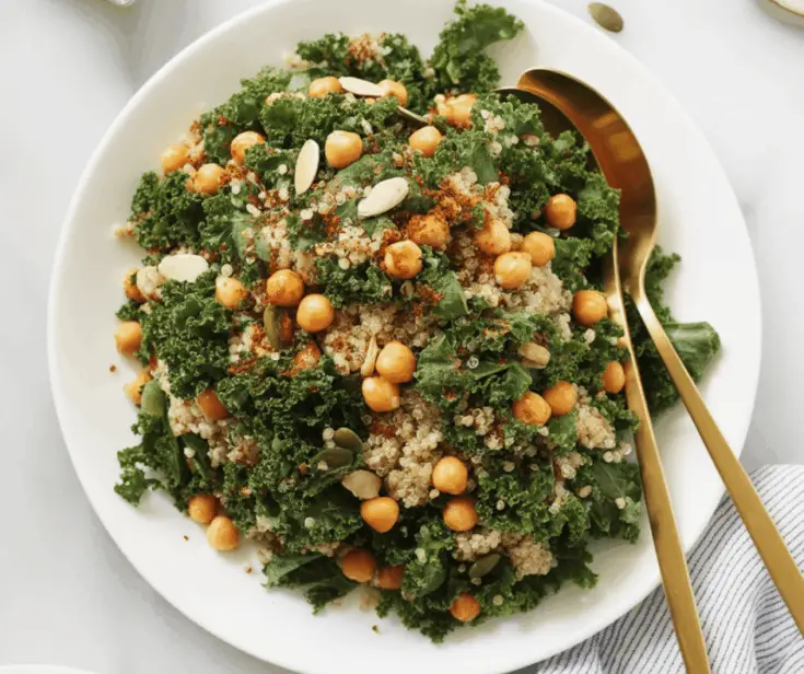 Quinoa Kale Salad With Lemon Dressing