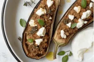 Turkey Stuffed Eggplant