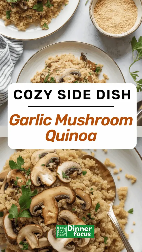 easy Garlic Mushroom Quinoa